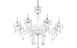 Kristallkronor < Eglo Carpento Kristallkrona 8-Arm 70cm Vit