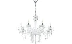 Kristallkronor < Eglo Carpento Kristallkrona 8-Arm 70cm Vit