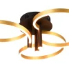 Plafonder < Trio Lighting Caruso Plafond LED matt svart/guld