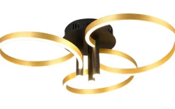Plafonder < Trio Lighting Caruso Plafond LED matt svart/guld