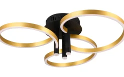 Plafonder < Trio Lighting Caruso Plafond LED matt svart/guld