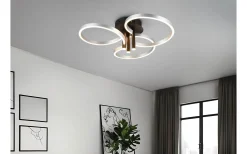 Plafonder < Trio Lighting Caruso Plafond LED mattsvart/aluminium