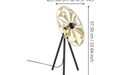 Bordslampor-Eglo Castanuelo Bordslampa 58cm Guld