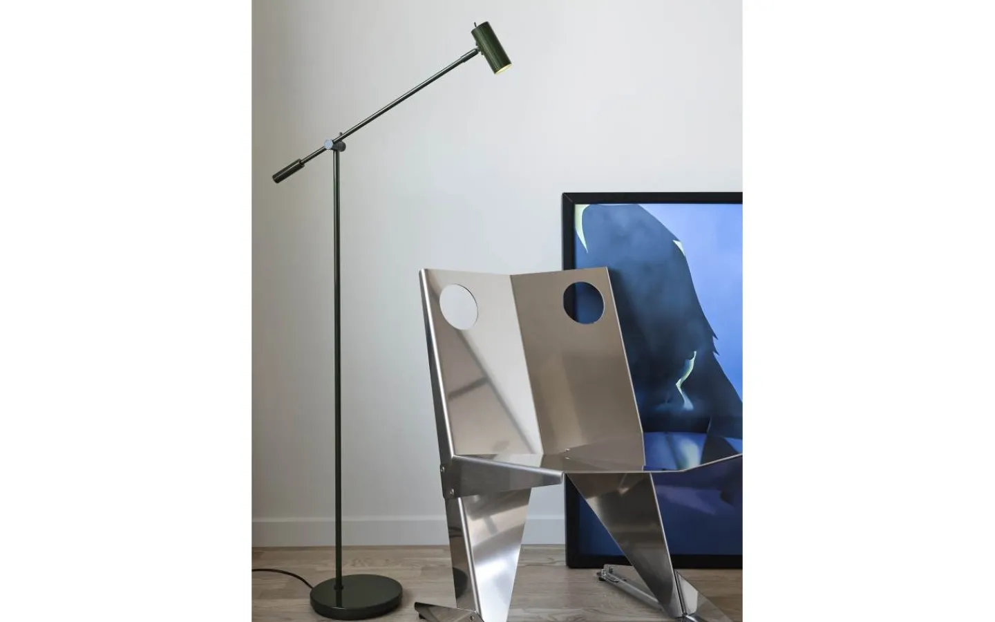 Vardagsrum|Golvläslampor < Belid Cato Golvlampa 134cm LED GU4 Dimbar Skogsgrön/Svart