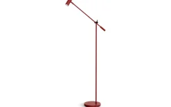 Vardagsrum|Golvläslampor-Belid Cato Golvlampa 134cm LED GU4 Dimbar Vinröd/Mattsvart