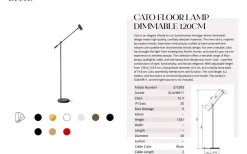Vardagsrum|Golvläslampor-Belid Cato Golvlampa 134cm LED GU4 Dimbar Mattsvart/Mässing