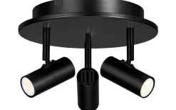 Runda Takspotlights|Takspot Med 3 Lampor-Belid Cato Takspotlight 20cm LED 3x3W Mattsvart