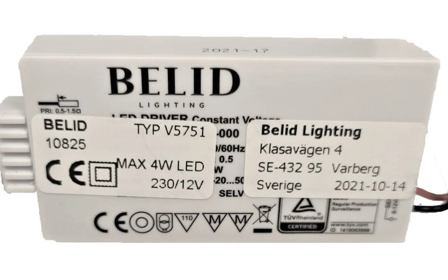 Transformatorer (Konstantspänning V)|Reservglas Och Reservdelar < Belid Cato Transformator LED med vriddimmer 12V DC Max 6W