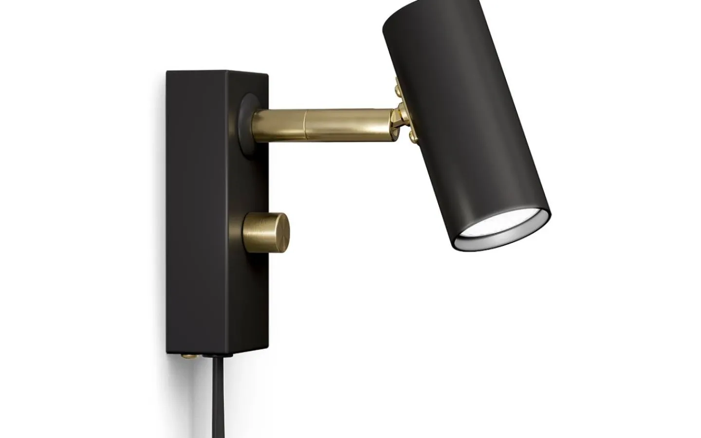 Sovrum|Läslampor-Belid Cato Vägglampa LED GU4 Mattsvart/Mässing