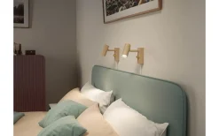 Sovrum|Läslampor < Belid Cato Vägglampa LED GU4 Nougat/Mässing
