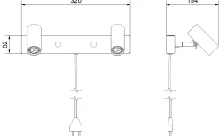 Sovrum|Läslampor < Belid Cato Vägglampa LED 2xGU4 Vit