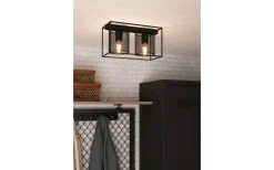 Plafonder < Eglo Catterick Plafond 35cm Svart