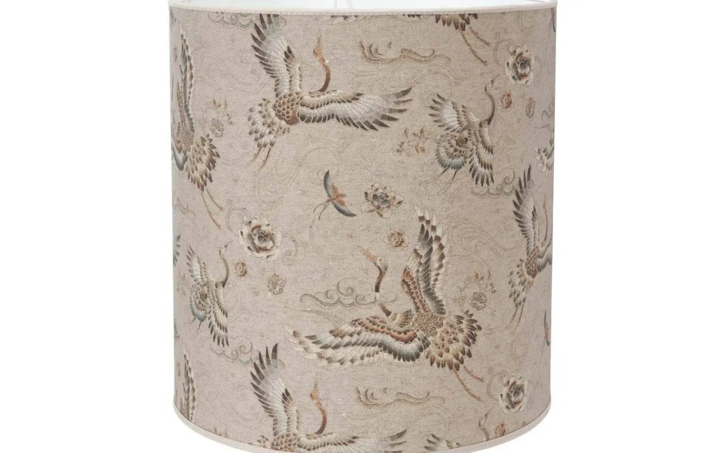 Cylinder Lampskärmar|Mönstrade Lampskärmar-PR Home Celyn Lampskärm Ø40cm Heron