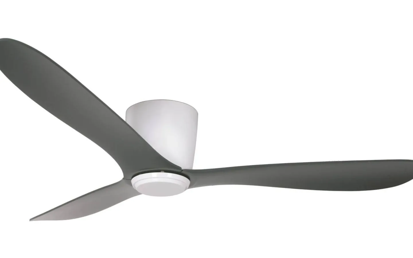 Takfläktar|Sovrum-Texa Design Cetus II 132cm Takfläkt Vit Motor, Antracit Blad