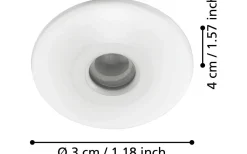 Minispotlights & Ledpuckar-Eglo Chango LED-Spot för fönstersmygar 32mm, 3000K 1W(10W) Vit IP44 Kit-3 pack