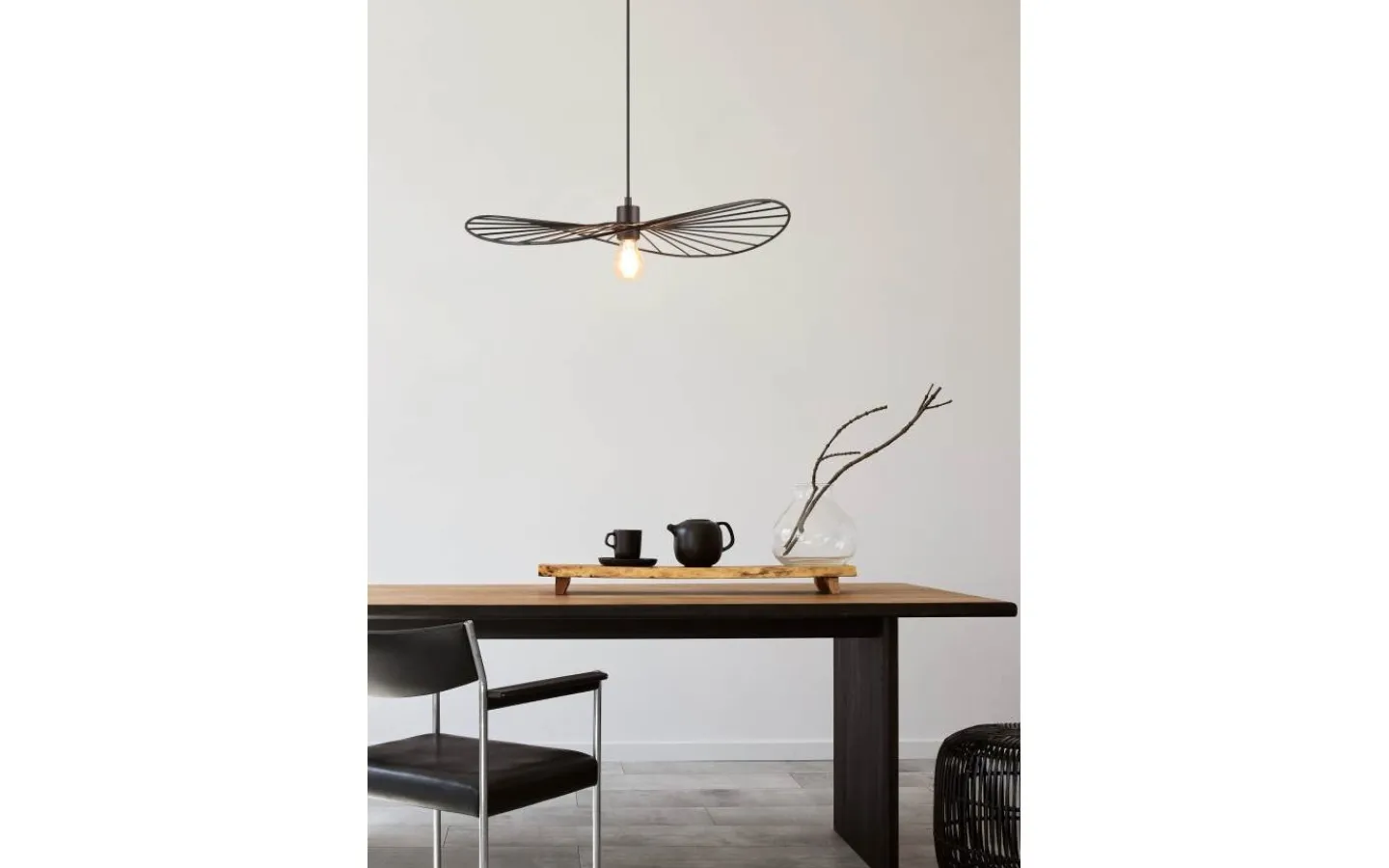 Stora Taklampor Ø50-69 Cm-Reality Chapeau Taklampa 60cm E27 mattsvart