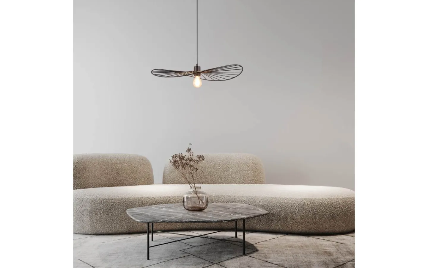 Stora Taklampor Ø50-69 Cm-Reality Chapeau Taklampa 60cm E27 mattsvart