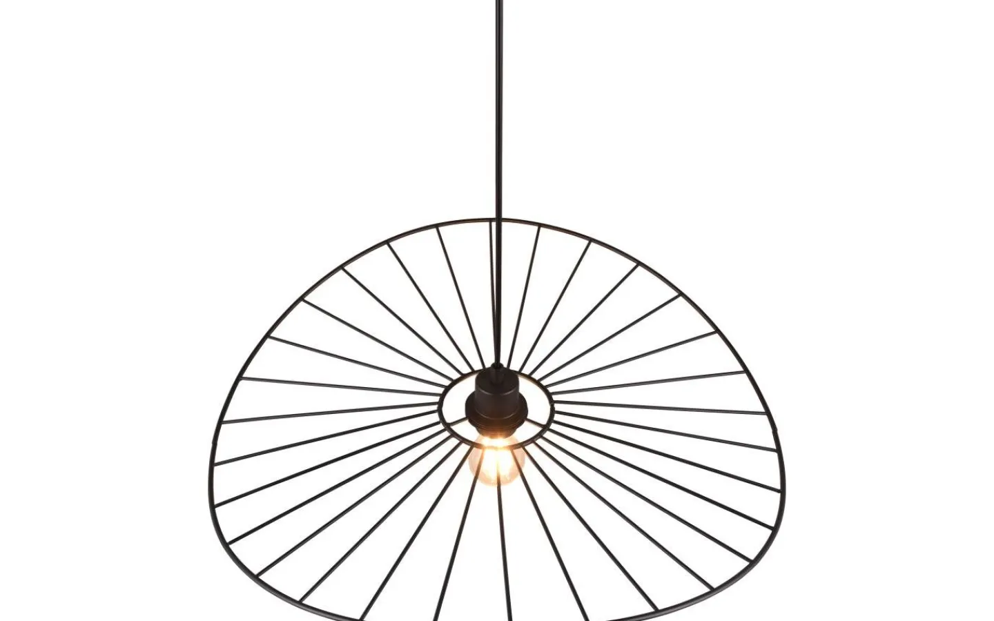 Stora Taklampor Ø50-69 Cm-Reality Chapeau Taklampa 60cm E27 mattsvart