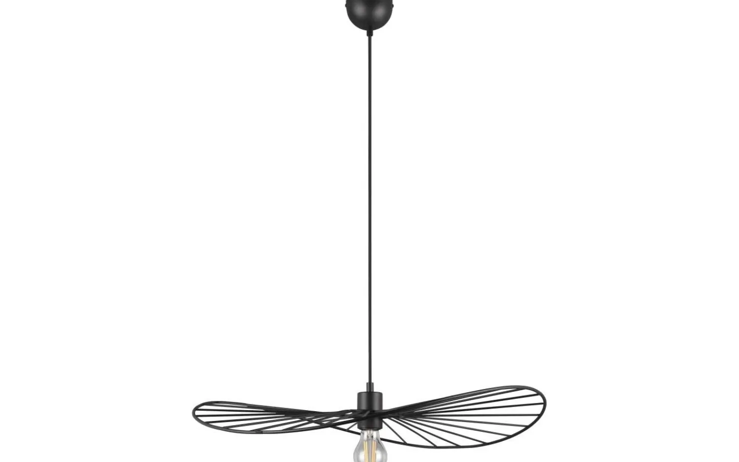 Stora Taklampor Ø50-69 Cm-Reality Chapeau Taklampa 60cm E27 mattsvart