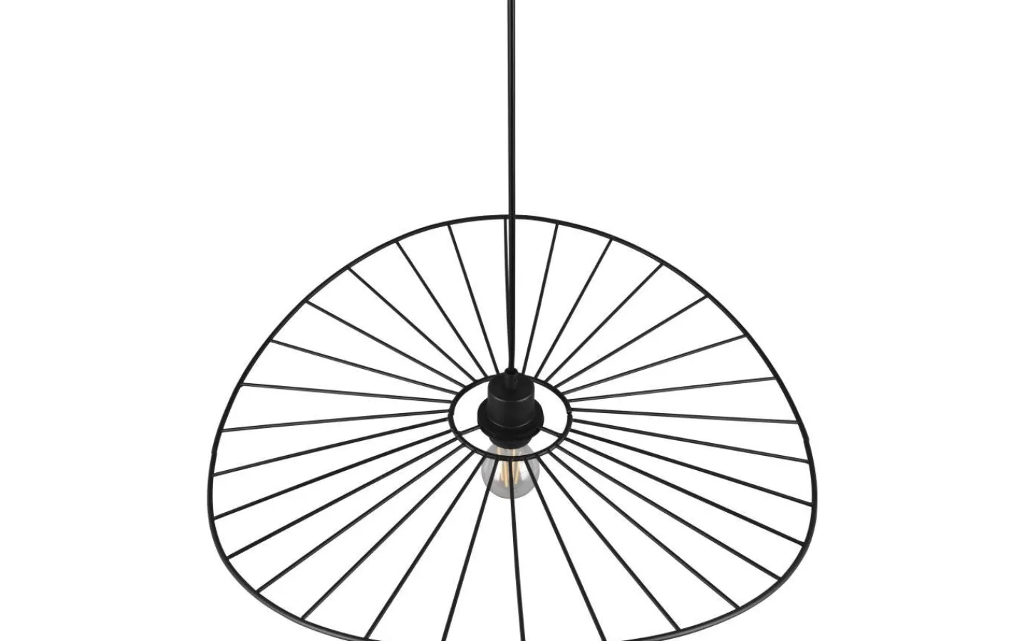 Stora Taklampor Ø50-69 Cm-Reality Chapeau Taklampa 60cm E27 mattsvart