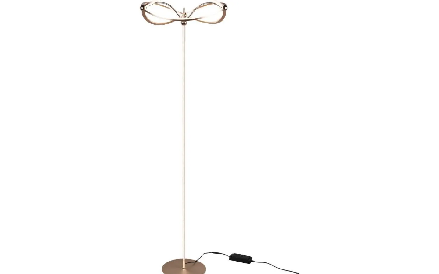 Golvlampor-Trio Lighting Charivari Golvlampa LED matt mässing