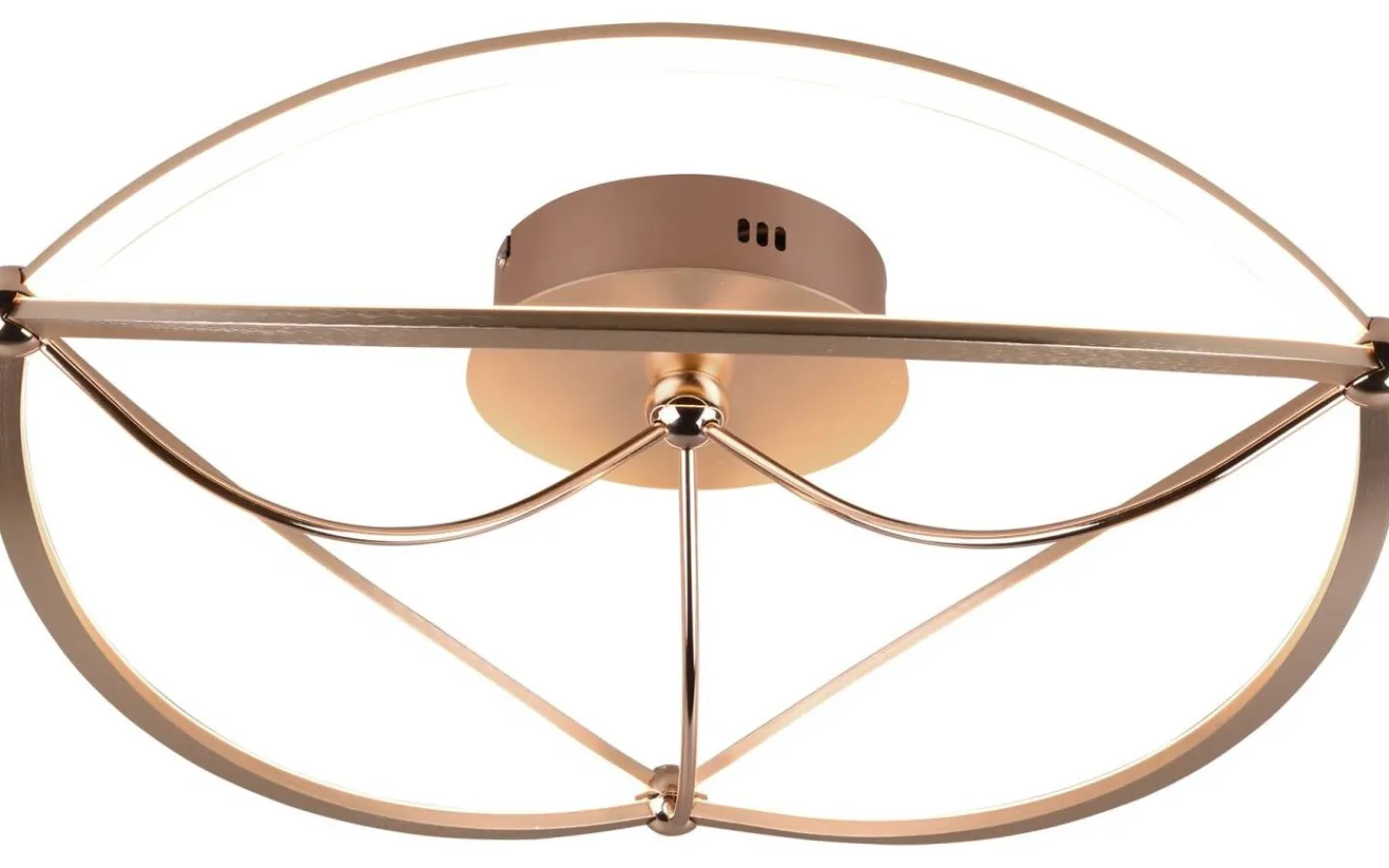 Plafonder-Trio Lighting Charivari Plafond LED 62cm matt mässing