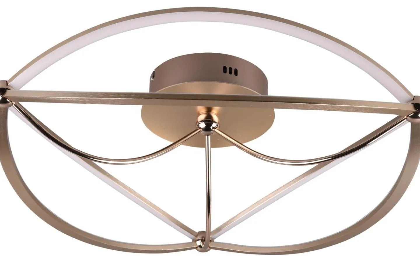 Plafonder-Trio Lighting Charivari Plafond LED 62cm matt mässing