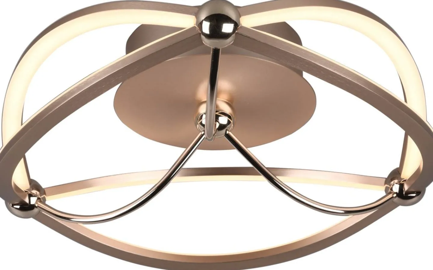 Plafonder-Trio Lighting Charivari Plafond LED 41cm matt mässing