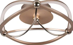 Plafonder-Trio Lighting Charivari Plafond LED 41cm matt mässing