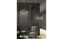 Stora Taklampor Ø50-69 Cm < Trio Lighting Charivari Takpendel 62cm LED matt mässing