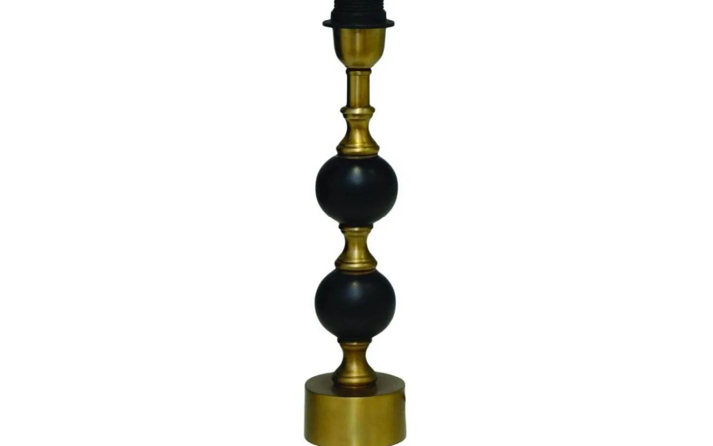 Lampfötter < Hallbergs Charlotta Lampfot 30cm Svart/Antik Mässing