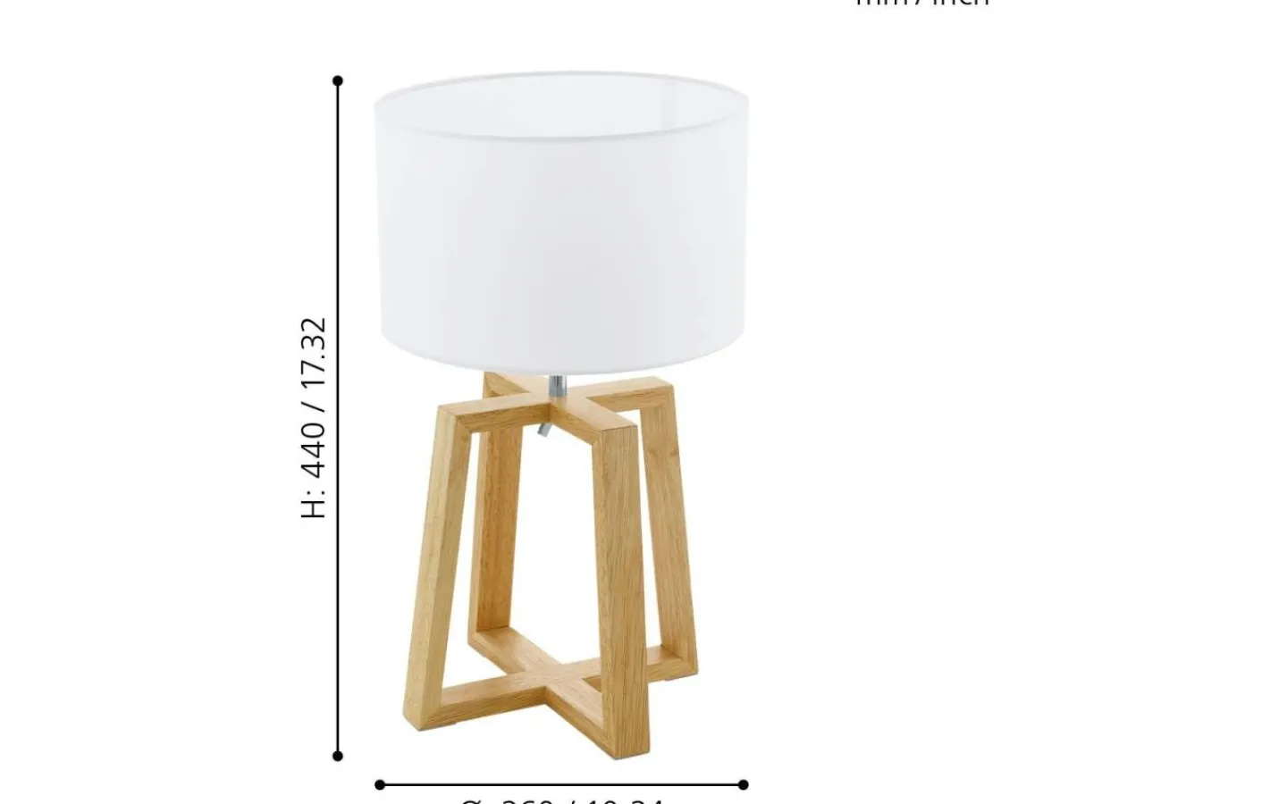 Bordslampor < Eglo Chietino Bordslampa 44cm Natur