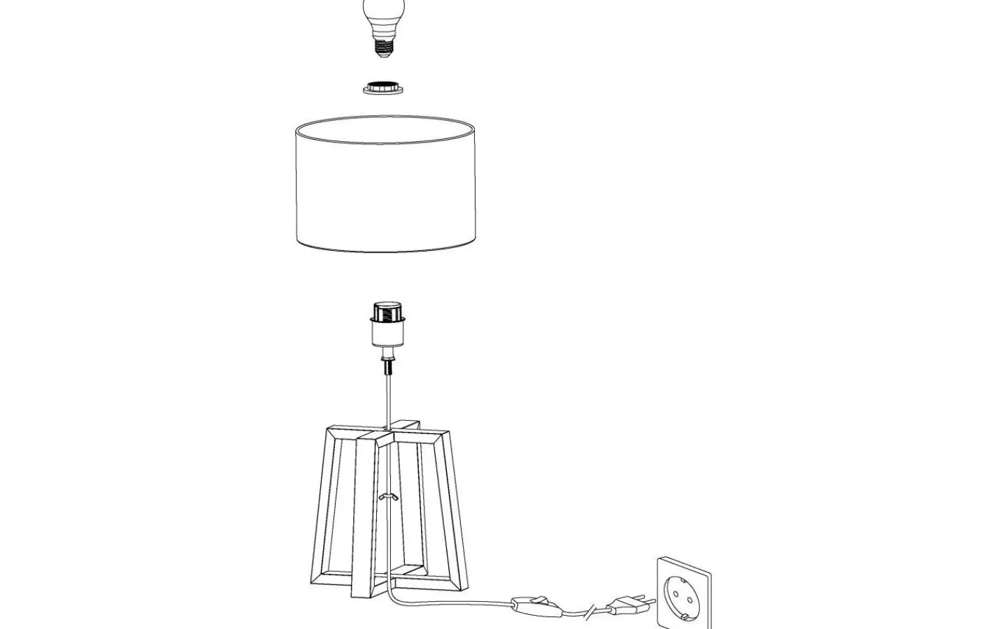 Bordslampor < Eglo Chietino Bordslampa 44cm Natur