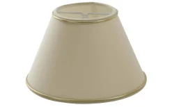 Enfärgade Runda Lampskärmar < Hallbergs Chintz Lampskärm Ø25cm Beige med Guldprofil Matt