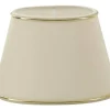 Ovala Lampskärmar-Hallbergs Chintz Oval Lampskärm 25cm Beige med Guldprofil