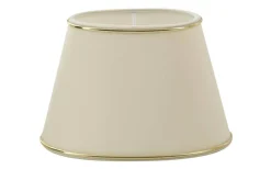 Ovala Lampskärmar-Hallbergs Chintz Oval Lampskärm 25cm Beige med Guldprofil