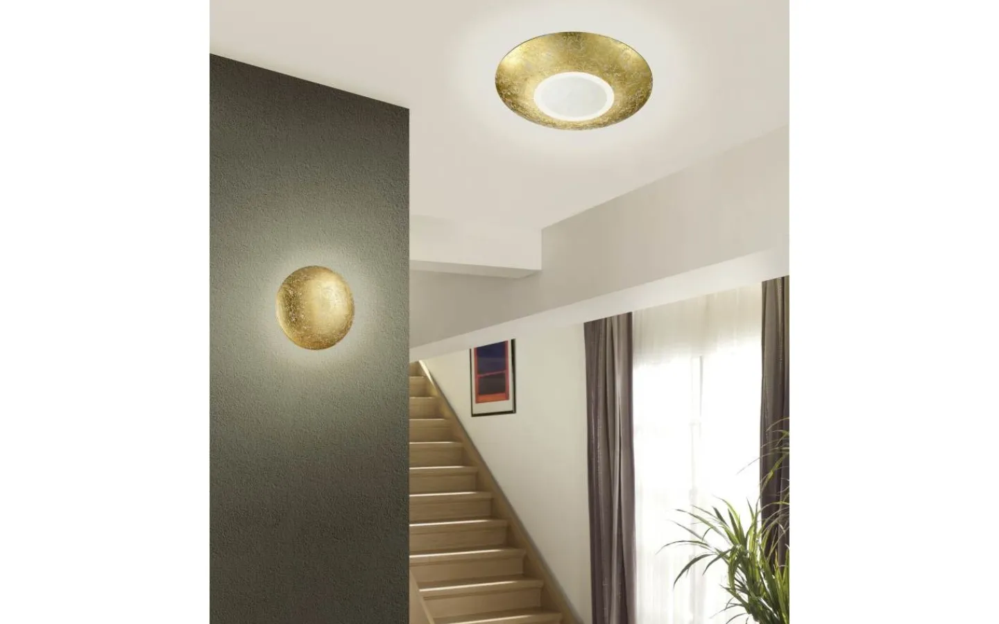 Plafonder-Trio Lighting Chiros Plafond LED 32cm guld