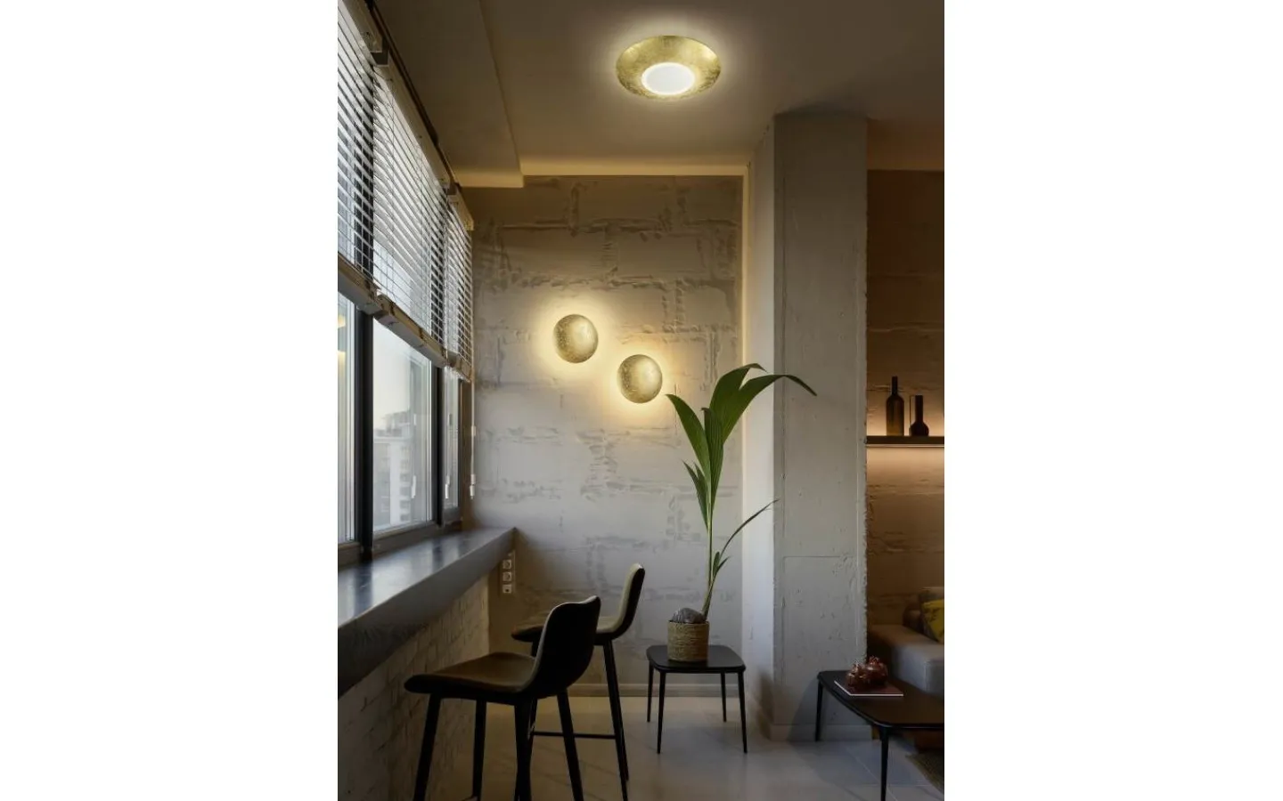 Lampetter < Trio Lighting Chiros Vägglampa LED guld
