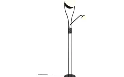 Uplight|Golvläslampor-Trio Lighting Chris Golvlampa LED mattsvart med läslampa