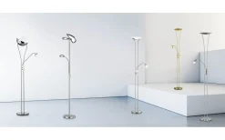 Uplight|Golvläslampor-Trio Lighting Chris Golvlampa LED uplight krom