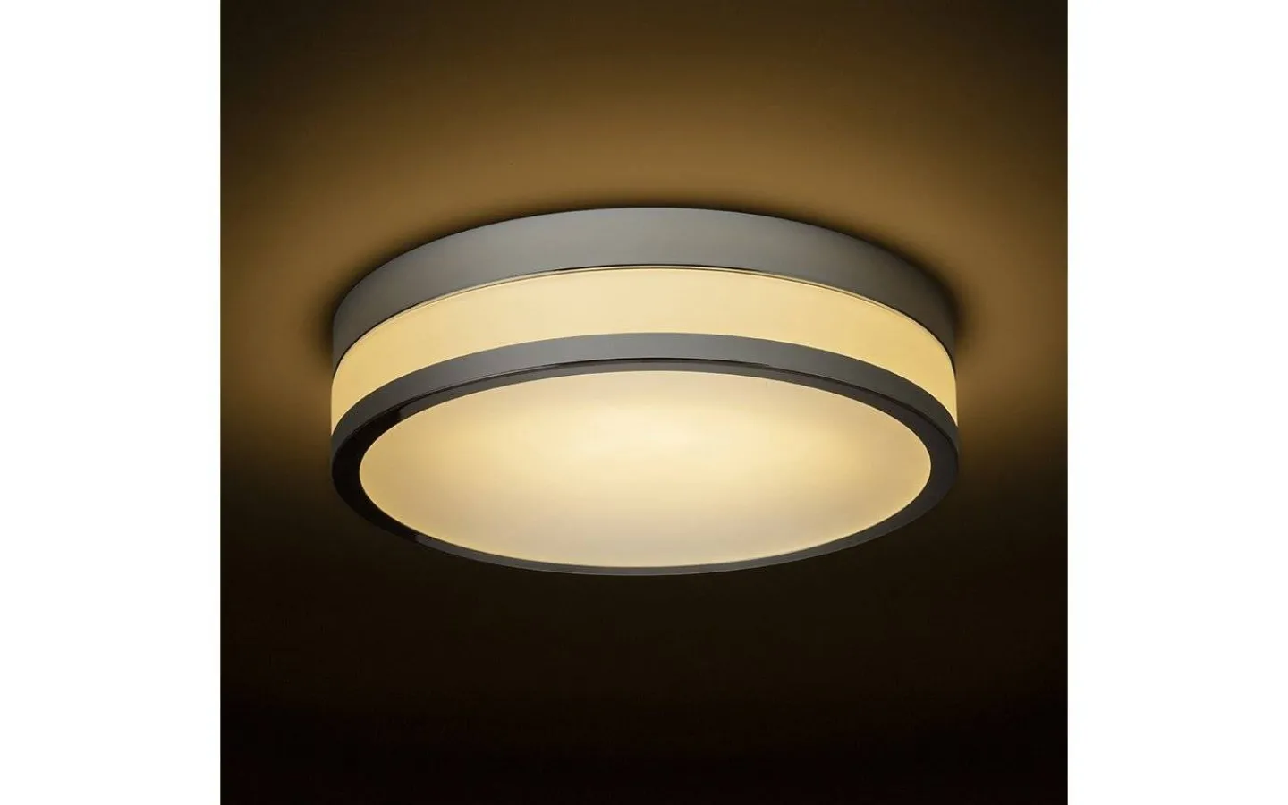 Badrumslampor Tak-Rendl Cira Plafond 35cm Krom/Opal 24W LED 3000K IP44