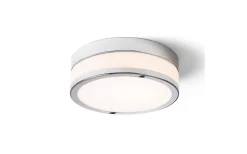 Badrumslampor Tak|Plafonder < Rendl Cira Plafond 23,5cm LED 12W 3000K Opalglas/Krom IP44