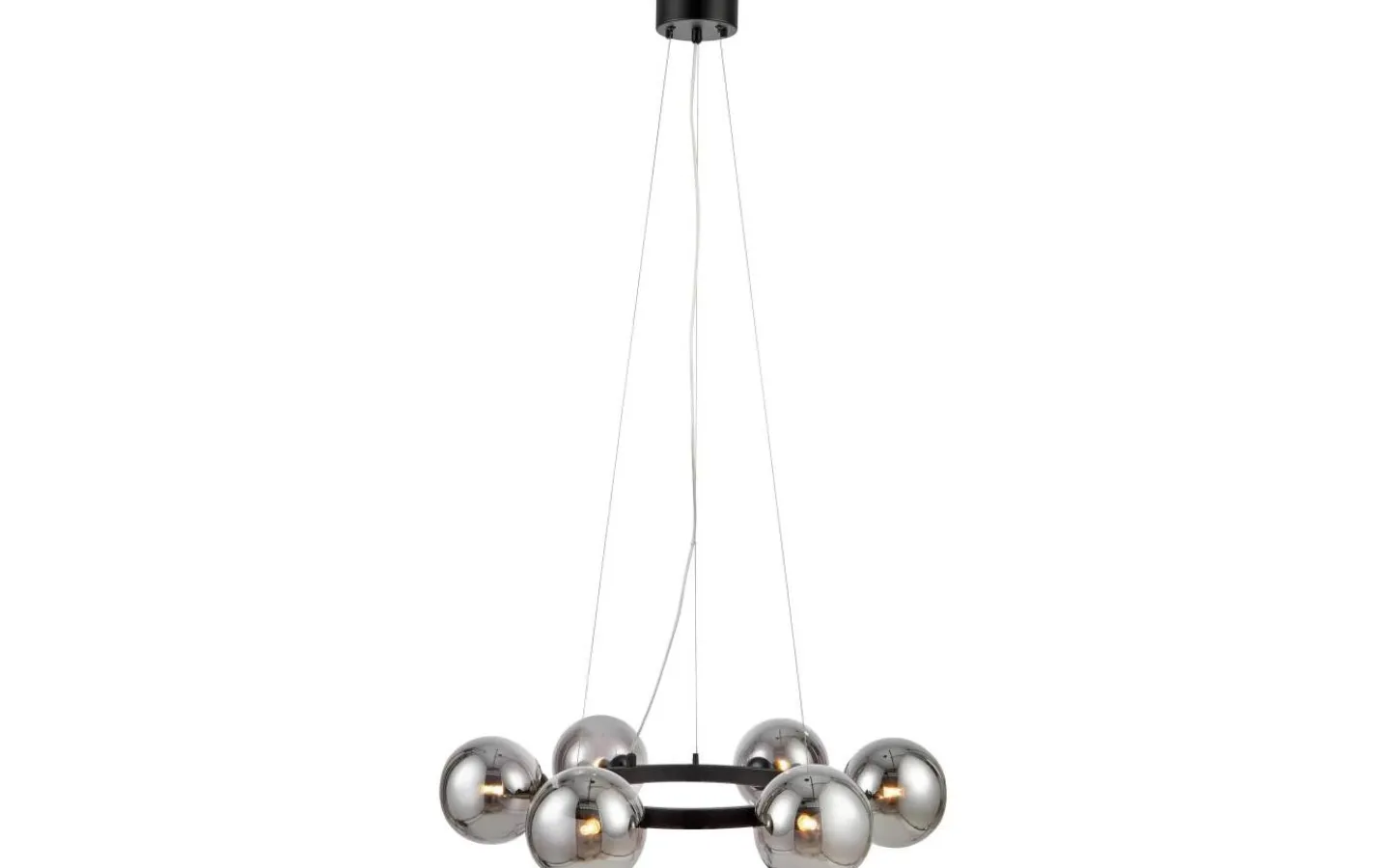 Vardagsrum|Stora Taklampor Ø70-150 Cm-Markslojd Circle Taklampa 71cm 6L Svart/Rök