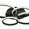 Plafonder-Reality Cires Plafond LED mattsvart/kristalleffekt 4000K