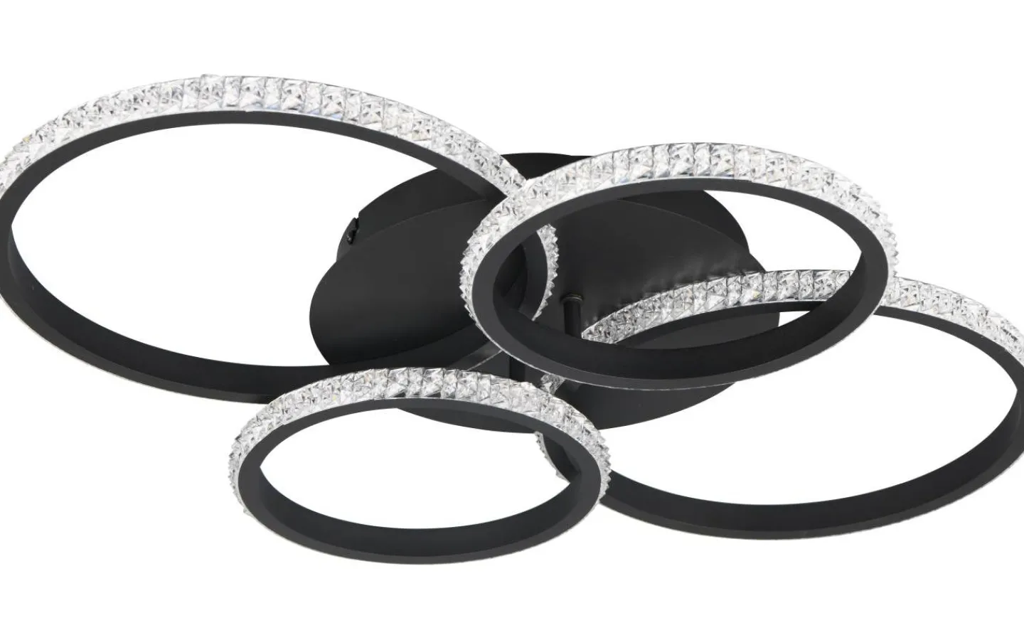 Plafonder-Reality Cires Plafond LED mattsvart/kristalleffekt 4000K