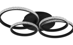 Plafonder-Reality Cires Plafond LED mattsvart/kristalleffekt 4000K
