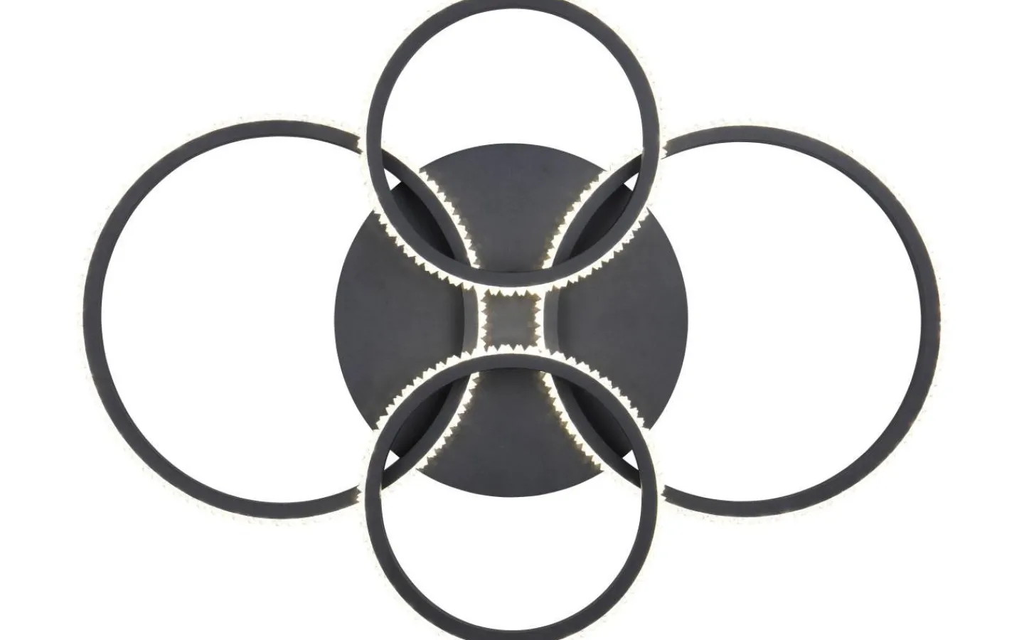 Plafonder-Reality Cires Plafond LED mattsvart/kristalleffekt 4000K