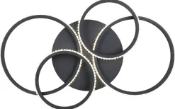 Plafonder-Reality Cires Plafond LED mattsvart/kristalleffekt 4000K