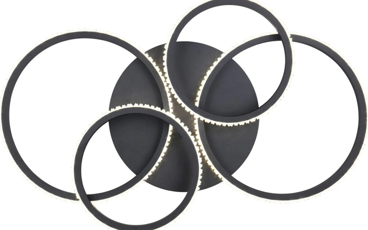 Plafonder-Reality Cires Plafond LED mattsvart/kristalleffekt 4000K