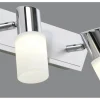 Takspot Med 2 Lampor-Trio Lighting Clapton Spotlight LED 2-delad krom